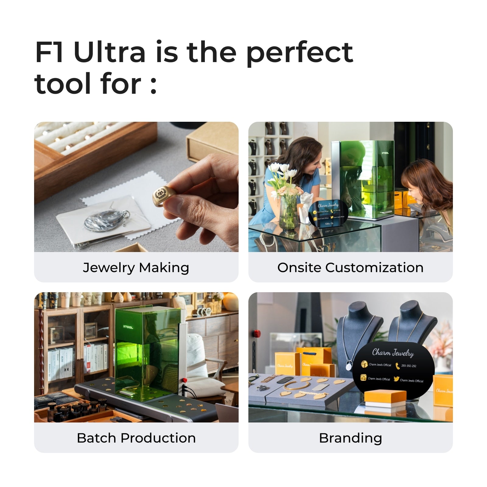 xTool F1 Ultra เครื่องเลเซอร์ 2 in 1 20W Fiber + 20W Diode